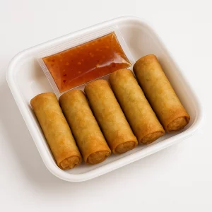 Springrolls and sauce
